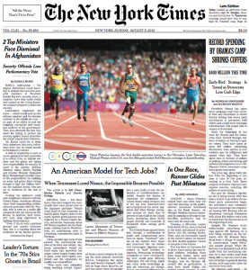 Oscar Pistorius en NYTimes / Crédito: @nytjim
