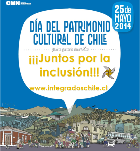 Afiche Día del Patrimonio Cultural 2014 Integrados Chile